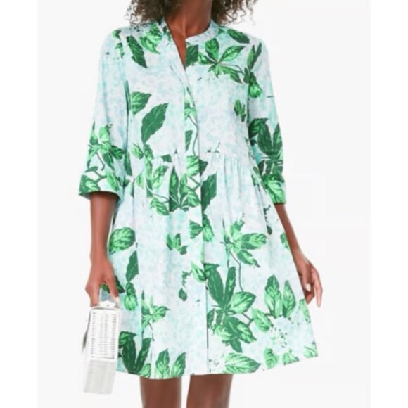 Tuckernuck Sconset Blooms Floral Royal Shirt Dress, Size XS O42 - Picture 1 of 10